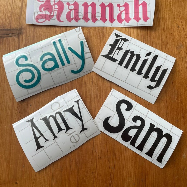 Vinyl Name Sticker Etsy UK