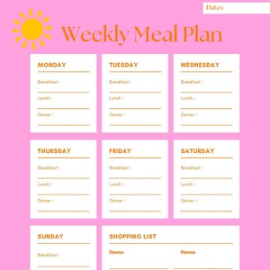 Weekly Meal Plan