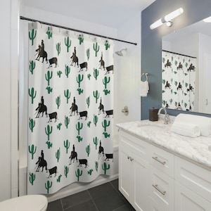 Cutting horse Shower Curtain / Reining Horse / Cow Horse / Cutting Horse / Reining Cow Horse / Cow Cutting / NCHA
