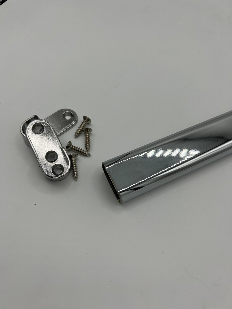 Metal Oval Closet Rod With Supports Etsy