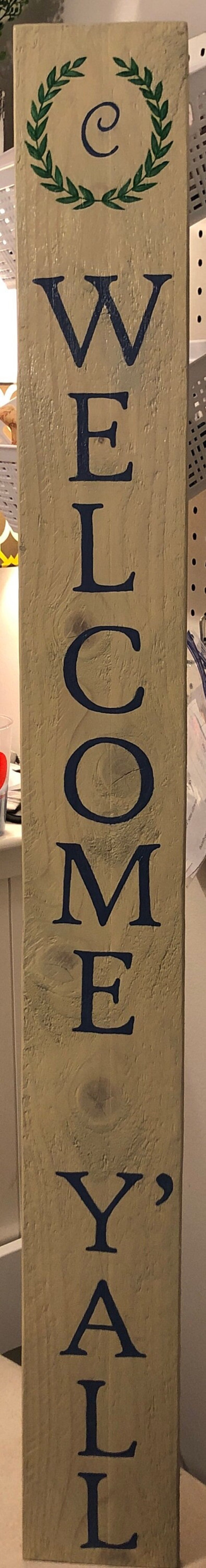 Porch Welcome Sign With Initial - Etsy