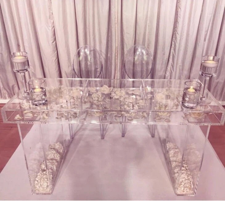 Clear acrylic on sale ghost table