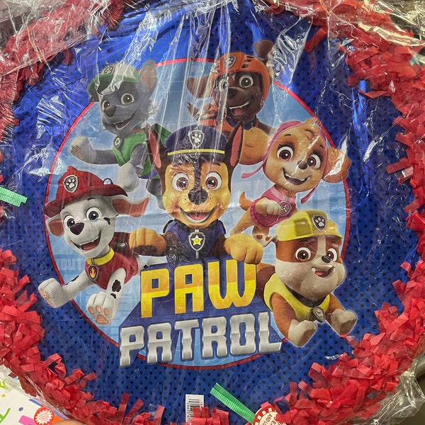 Paw patrol Piñata- Chase piñata - pull piñata -birthday