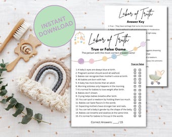 Whimsical Baby Shower Party Activity | Easy Trivia Game Printable | Instant Download