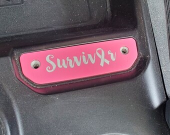 Bronco Console Badge | Breast Cancer Awareness