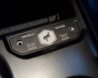 Bronco Console Badge | Bronco Nation