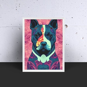 Staffordshire Bull Terrier unieke Staffy Art - Instant Digitale Download Hoge Kwaliteit JPG