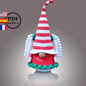schema all&#39;uncinetto, schema natalizio amigurumi Brenda Gnome download digitale pdf