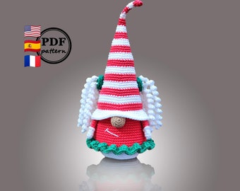 modèle au crochet, Brenda Gnome amigurumi modèle de Noël téléchargement numérique pdf