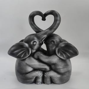 Elephant sculpture decor, cute elephants statue, metallic finish, home decoration, Anniversary gift, ivory gift, housewarming gift, modern