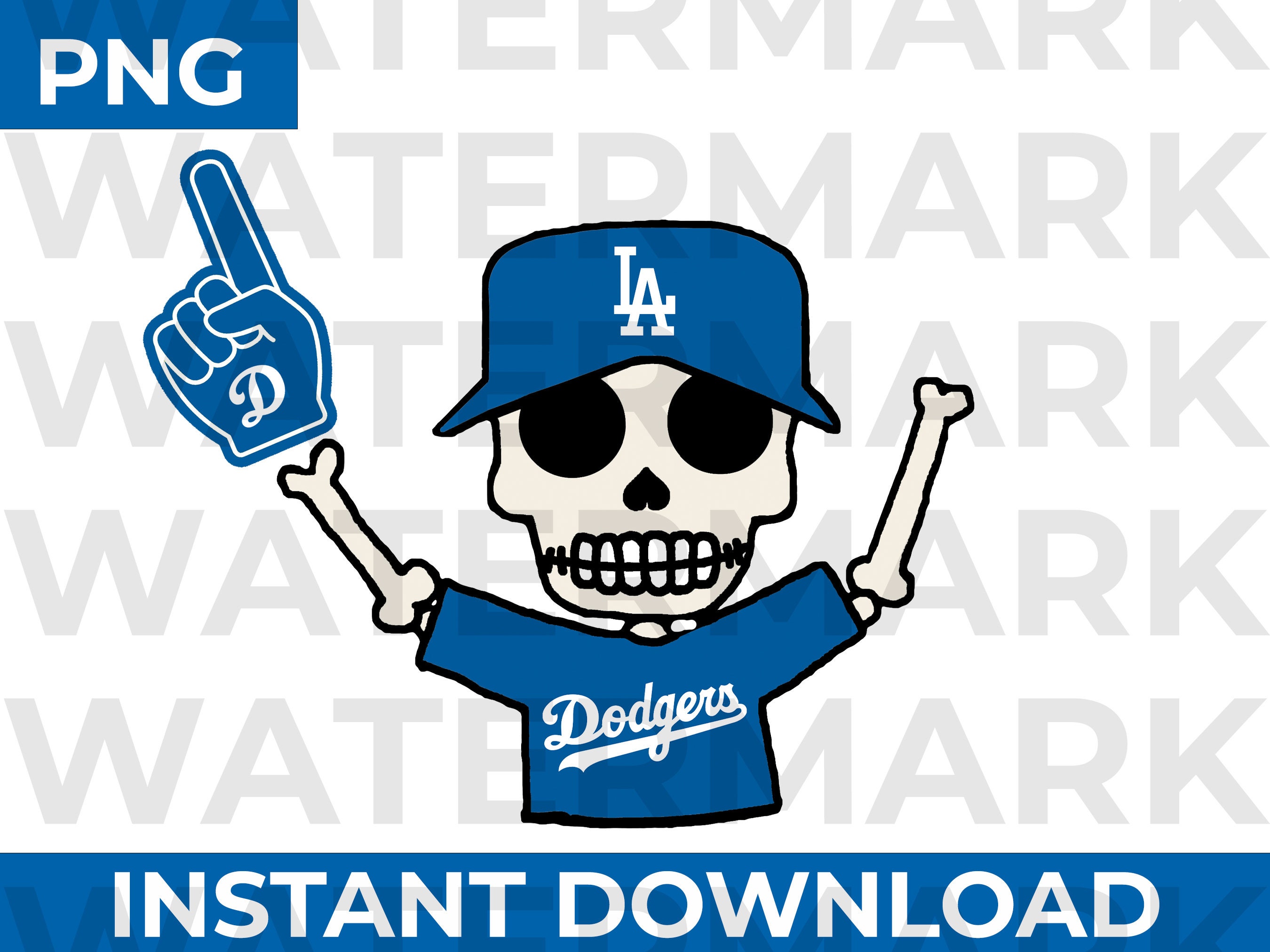 dodgers skull svg