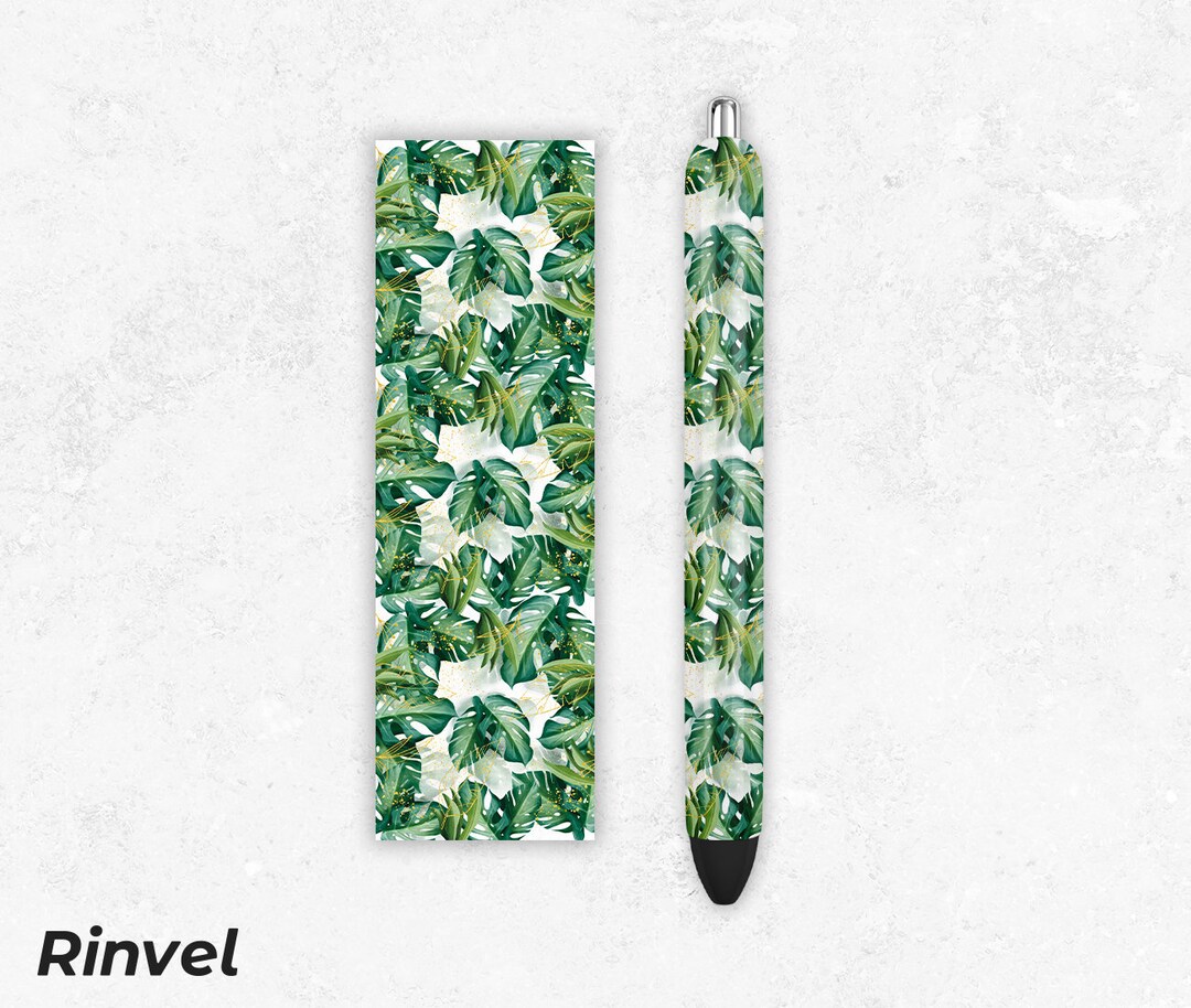 Monstera Leaf Pen Wraps PNG, Pen Wraps Sublimation Designs, Epoxy Pen