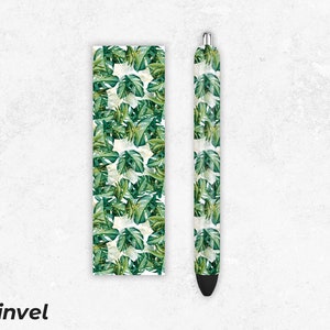 Monstera Leaf Pen Wraps PNG, Pen Wraps Sublimation designs, Epoxy Pen Wraps, Sublimation prints , PNG File Digital Download