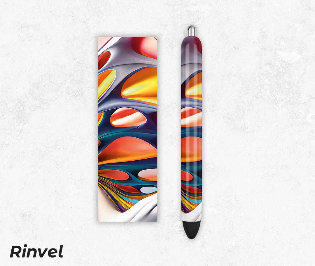 Modern Abstract Art Pen Wraps PNG, Pen Wraps Sublimation Designs ...