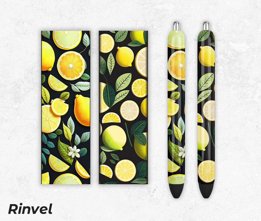 Lemons Pen Wrap Pen Bundle Pen Sublimation Design Digital - Etsy