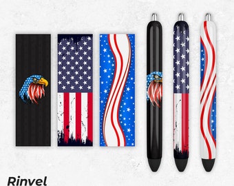 American Flag Pen Wraps Sublimation disegni, Pen Wraps PNG, Epoxy Pen Wraps, Sublimation stampe, PNG File Digital Download