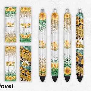 Gnomes Pen Wraps Sublimation designs, Sunflower Pen Wraps PNG, Epoxy Pen Wraps, Sublimation prints , PNG File Digital Download