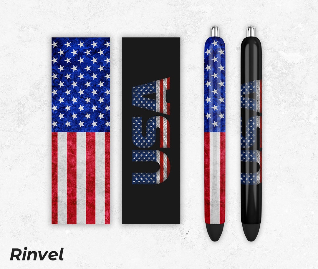 American Flag Pen Wraps PNG, Sublimation Designs, Epoxy Pen Wraps ...
