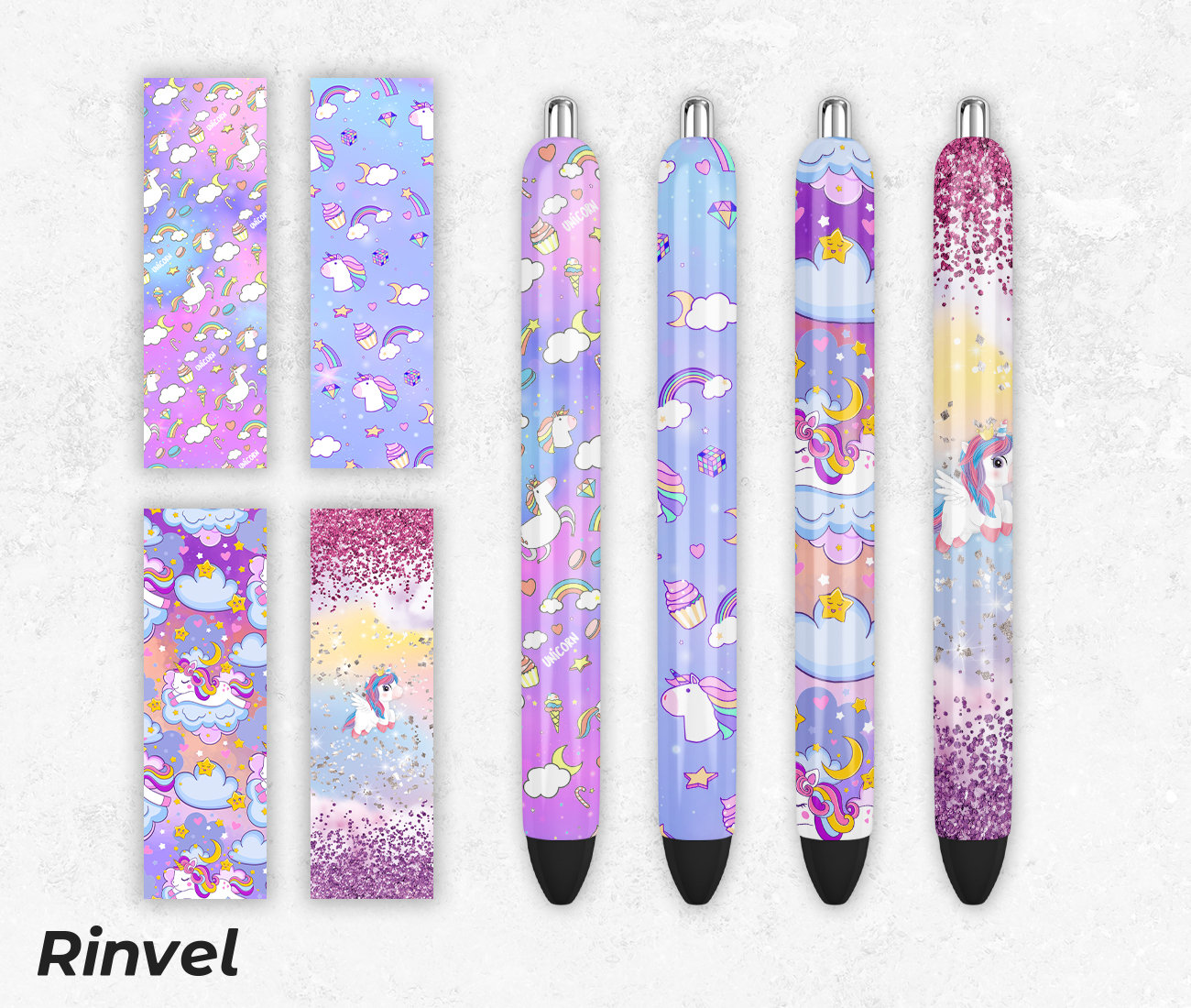Ballpoint Pen Lava Lamp Pen Glitter Beautiful Unicorn Water
