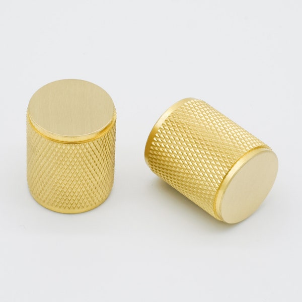 Knurled Brass Knob Etsy