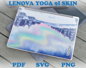 Watercolor Clipart Lenovo Yoga 9i Skins - Pack of 3 Lenovo Laptop Skin Watercolor Christmas Lenovo Yoga Skin - Instant Digital Download