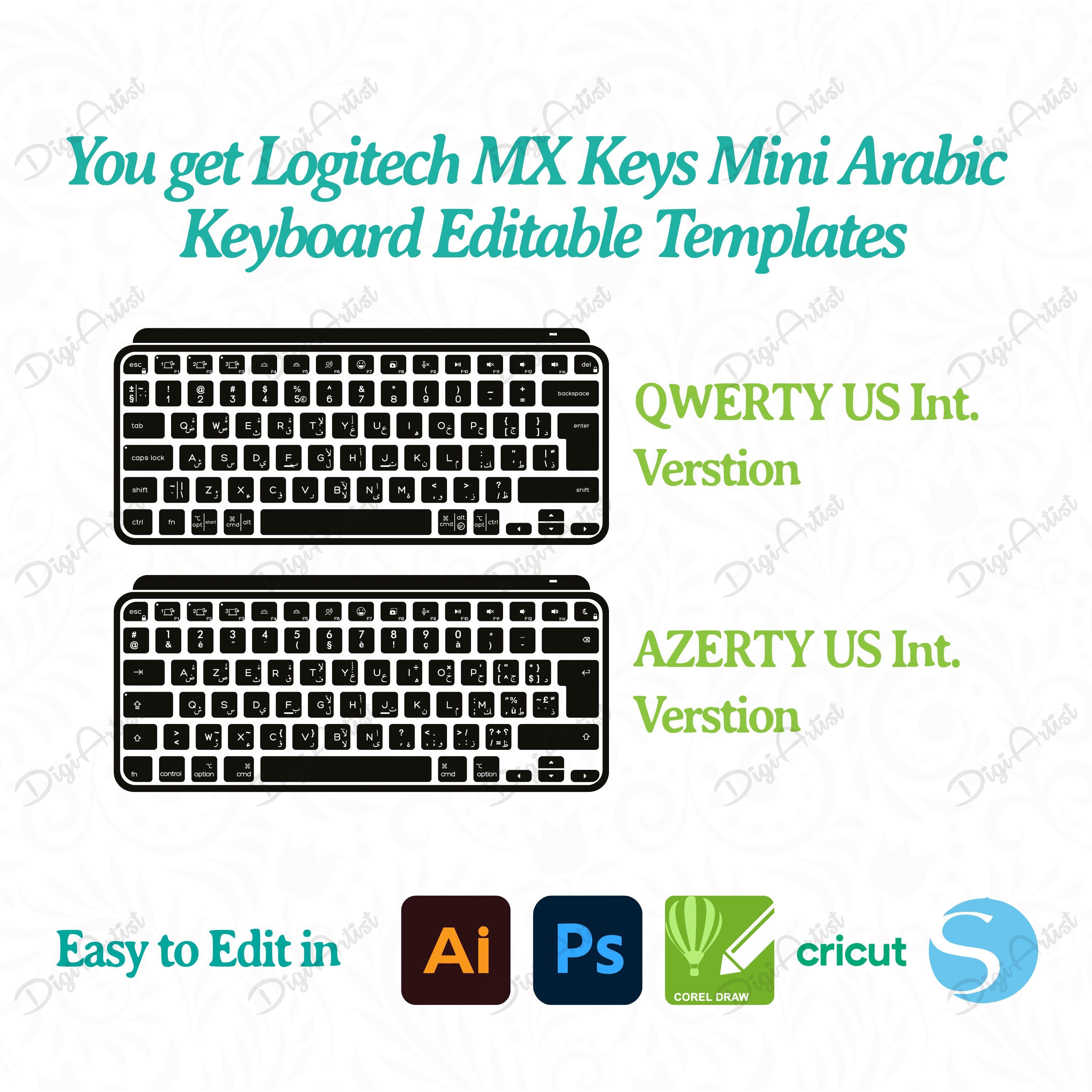 Mini Arabic Keyboard Logitech MX Keys Mini Arabic Keyboard Editable Template by Digiartist ...