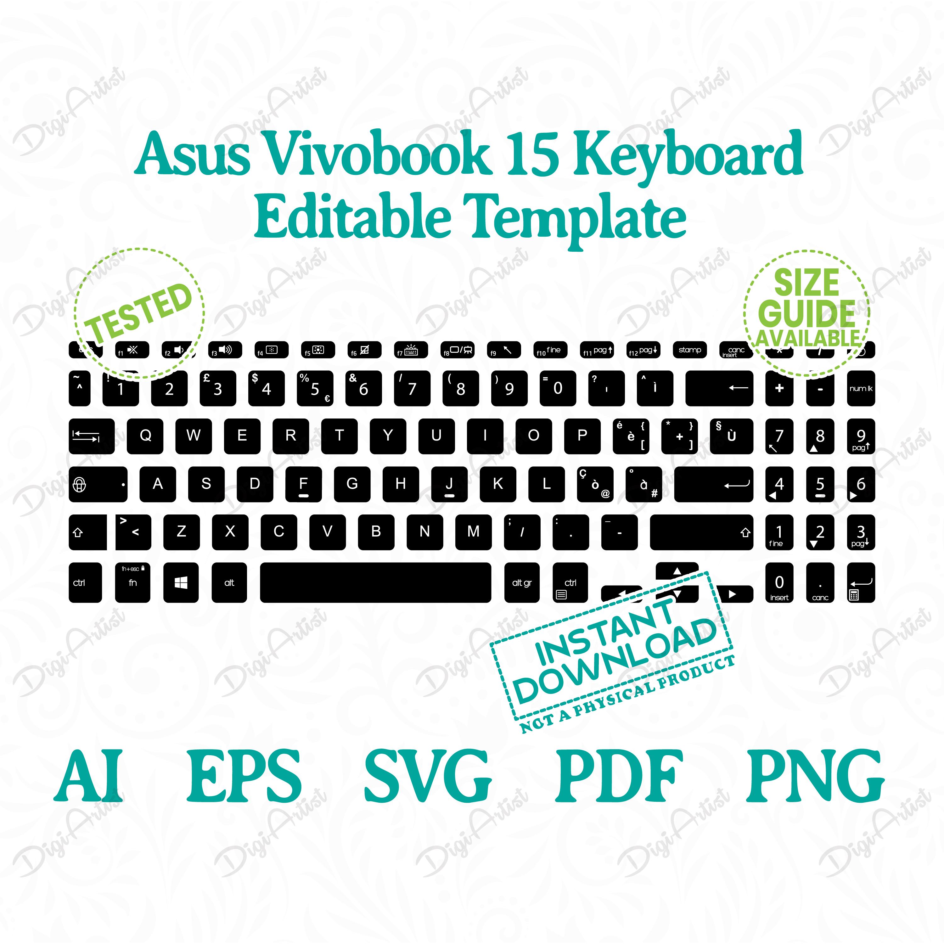 Modèle modifiable Asus Vivobook 15 X512JP S512JP par DigiArtist Store, modèle d'habillage Asus Vivobook en téléchargement numérique instantané, DS388