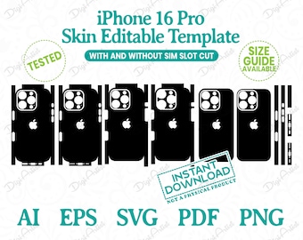 IPhone 16 Pro Max Skin Editable Template by Digiartist Store, Apple ...