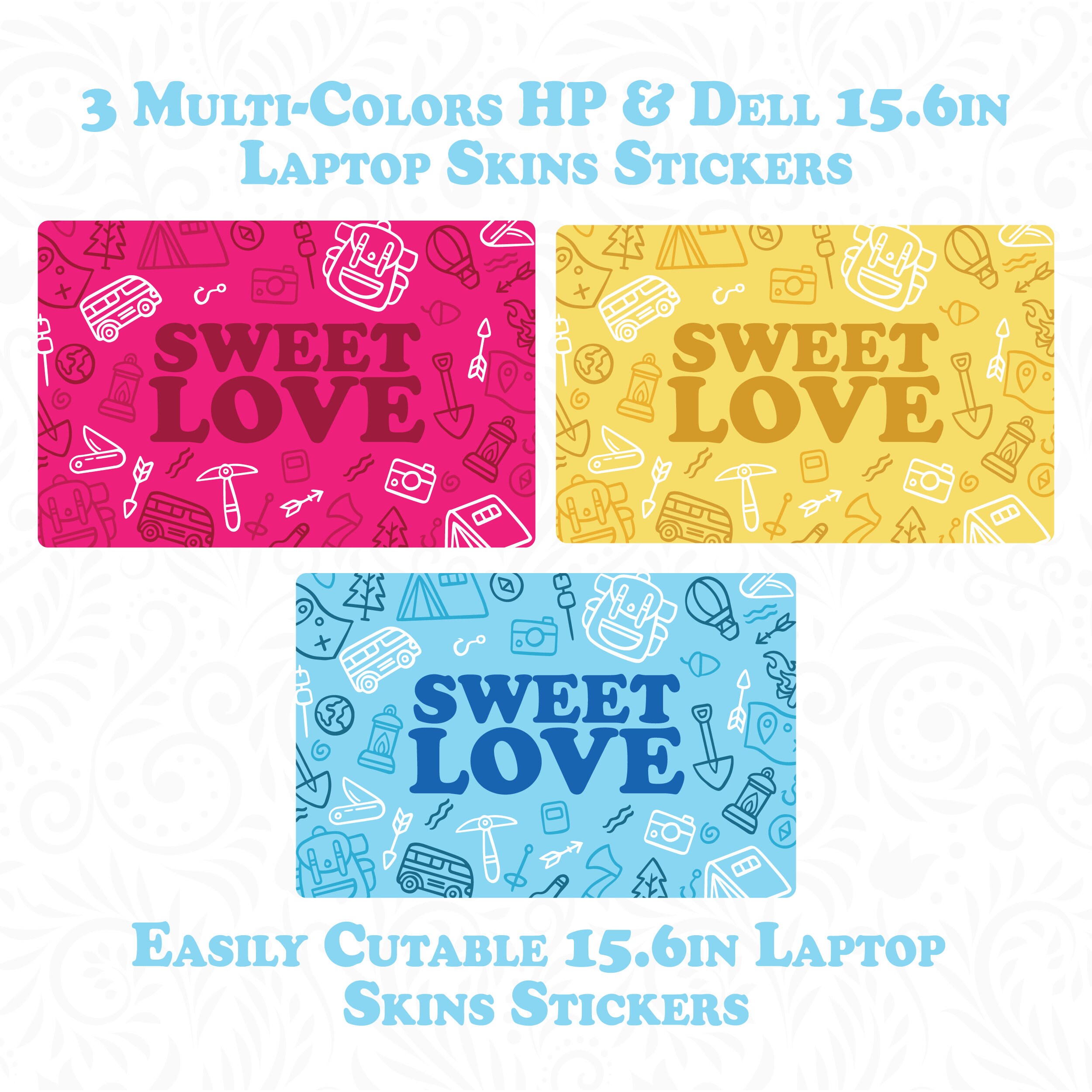 15.6 Laptop Skin Dell Inspiron Skins Set of 9 HP Envy Laptop Etsy