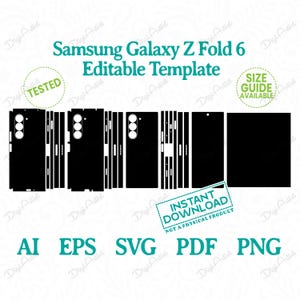 Samsung Galaxy Z Fold 6 Editable Template by DigiArtist Store, Samsung Z Fold 6 Printable Template in Instant Digital Download, DS342