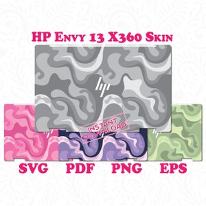 HP Envy 13 X360 Skins by DigiArtist Store, Pack of 4 HP Envy X360 Stickers in Instant Digital Download, DS028