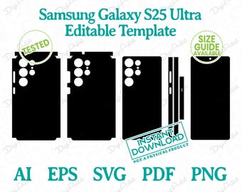 Samsung Galaxy S25 Ultra bewerkbare sjabloon van DigiArtist Store, Samsung S25 Ultra-sjabloon in directe digitale download, DS359