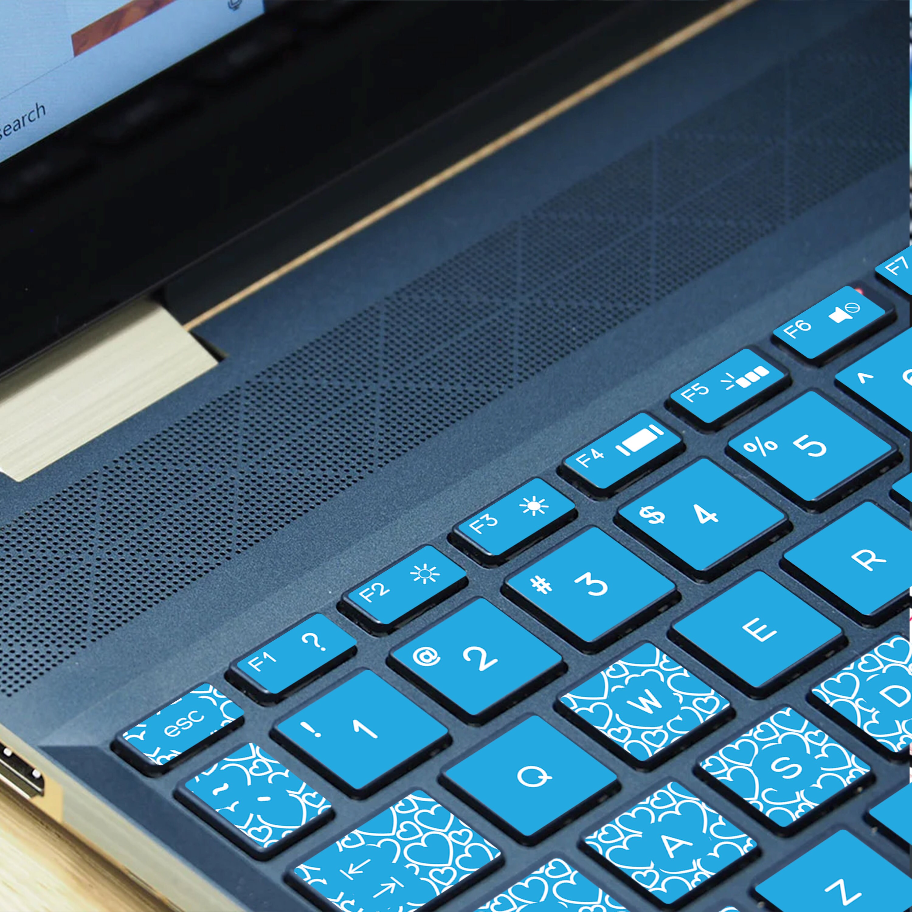 Custom Notebook Keyboard HP Spectre X360 Case Keyboard Stickers in 10 Multi Keyboard Decal HP ...