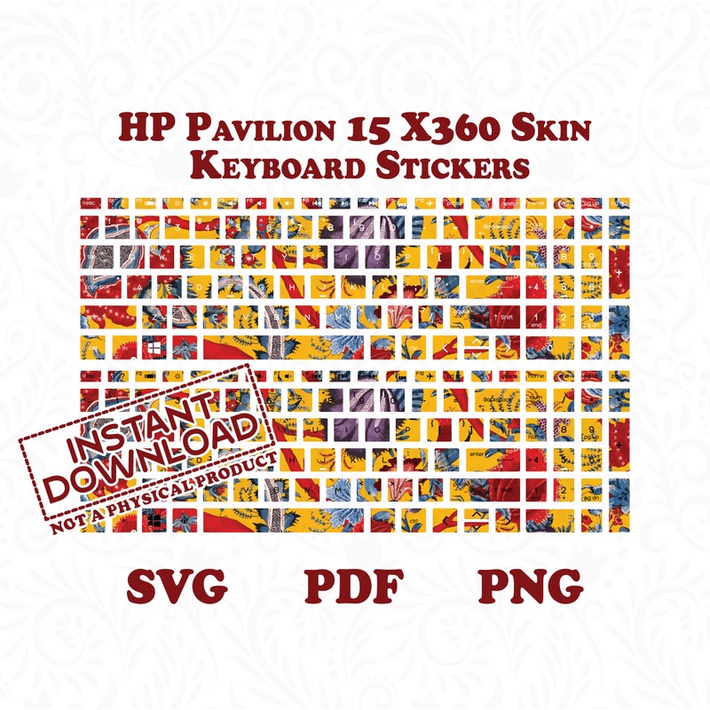Keyboard Skin Vector Hp Laptop Keyboard Skins - Etsy