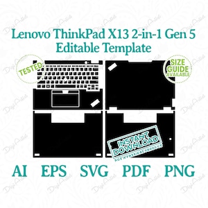 Lenovo ThinkPad X13 2-in-1 Gen 5 Skin by DigiArtist Store, Lenovo ThinkPad X13 Template in Instant Digital Download, D381