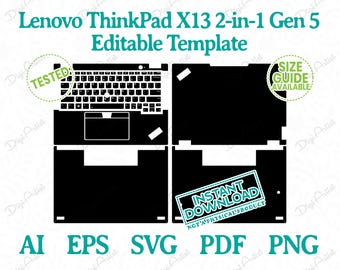 Lenovo ThinkPad X13 2-in-1 Gen 5 Skin by DigiArtist Store, Lenovo ThinkPad X13 Template in Instant Digital Download, D381