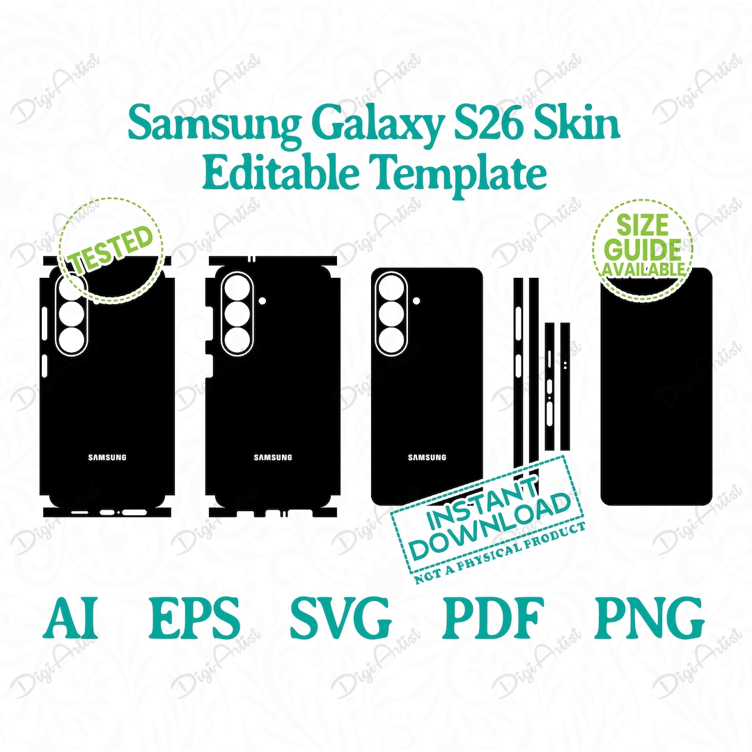 Samsung Galaxy S26 Skin Editable Template by Digiartist Store in ...