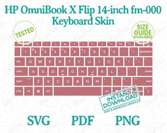 HP OmniBook X Flip 14-inch fm-000 Keyboard Skin by DigiArtist Store in Digital Download, DS088