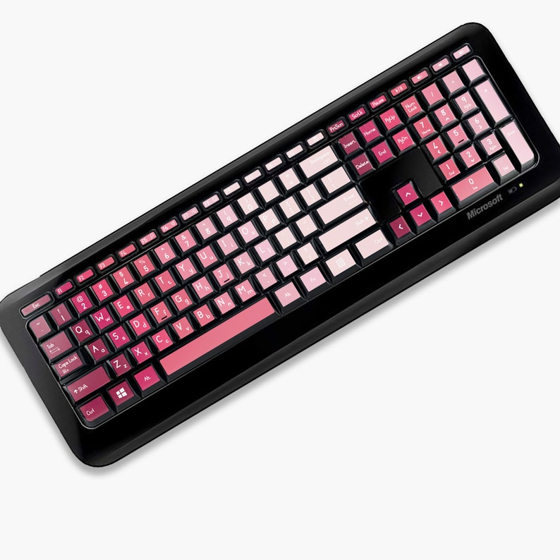 Microsoft Wireless Keyboard 800 Skins Set of 8 Multicolor Typing