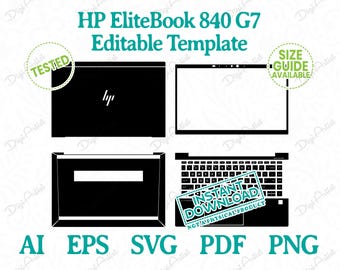 HP EliteBook 840 G7 Editable Template by DigiArtist Store, HP Elite Book 840 Template in Instant Digital Download, DS240