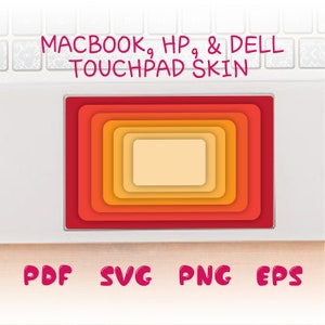 MacBook M2 Touchpad Skin in 8 Multi-Sizes Laptop Trackpad Skin in Instant Digital Downloadable Touchpad Stickers Files