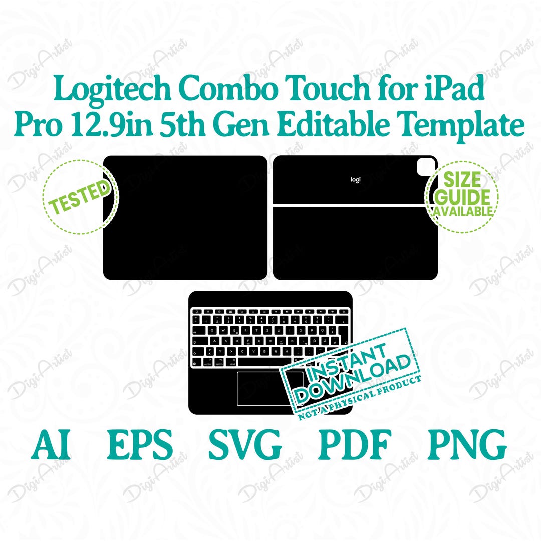 Logitech Combo Touch for iPad Pro 12.9in 5th Gen Editable Template by ...