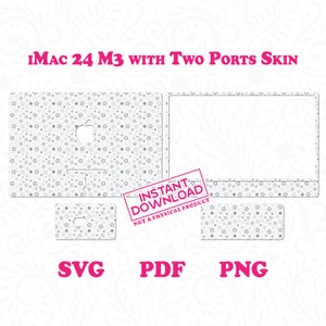 Skórka na iMaca 24 od DigiArtist Store, skórka na iMaca 24 w formacie M3 z dwoma portami do druku w wersji cyfrowej do pobrania, DS134