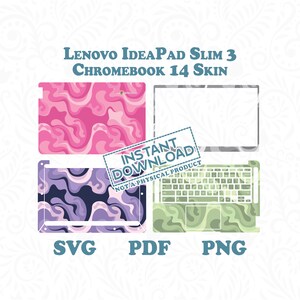 Lenovo IdeaPad Slim 3 Chromebook 14 Skin Cut files for Cricut by DigiArtist Store, Lenovo Laptop Skin in Digital Download, DS141