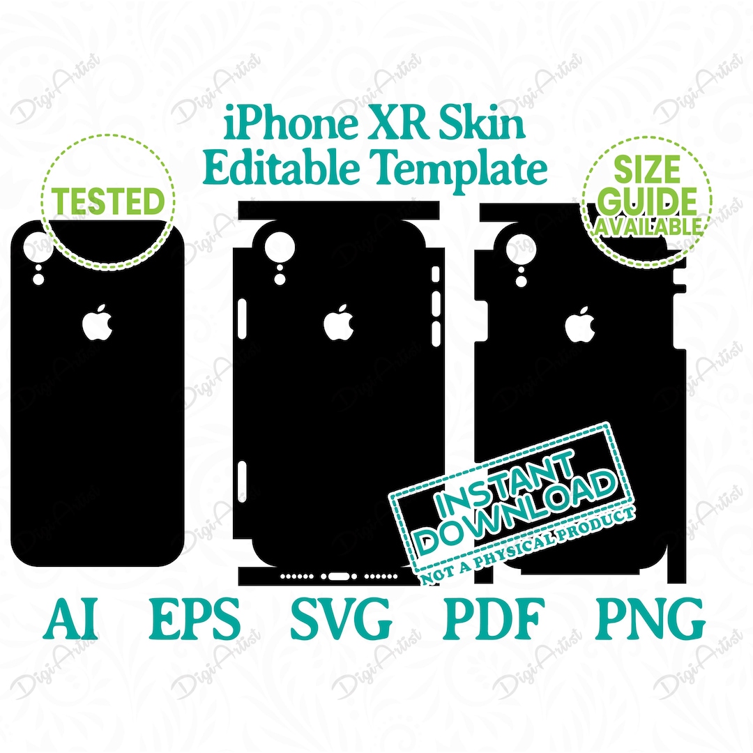 IPhone XR Template by Digiartist Store iPhone XR Skin Editable