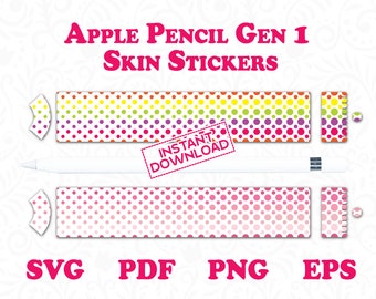 Apple Pencil Gen 1 Skin dans 5 Apple Pencil 1 Skin multicolores en fichiers numériques instantanés Apple Pencil téléchargeables
