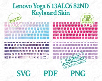 Lenovo Yoga 6 13ALC6 Keyboard Skin, DigiArtist Design (Digital Download SVG, PDF, PNG Pack), DS087