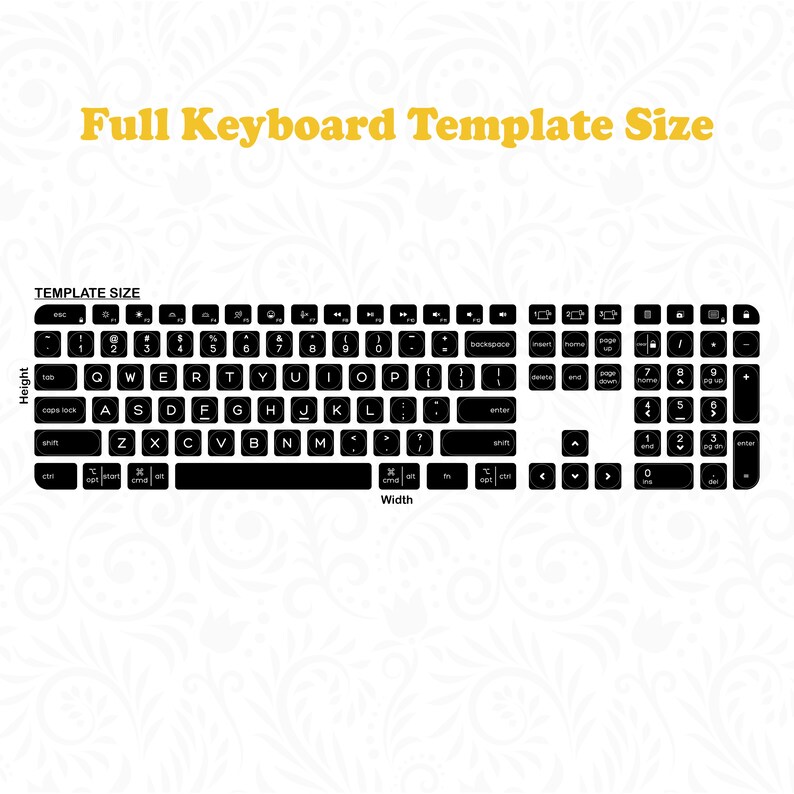 Logitech Full Size MX Keys Keyboard Case Editable Template, Logitech MX ...