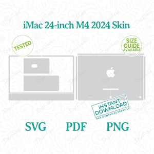 iMac 24 M4 2024 Skin by DigiArtist Store, Pakiet 7 kolorów iMac 24 Skin w wersji cyfrowej do pobrania, DS007