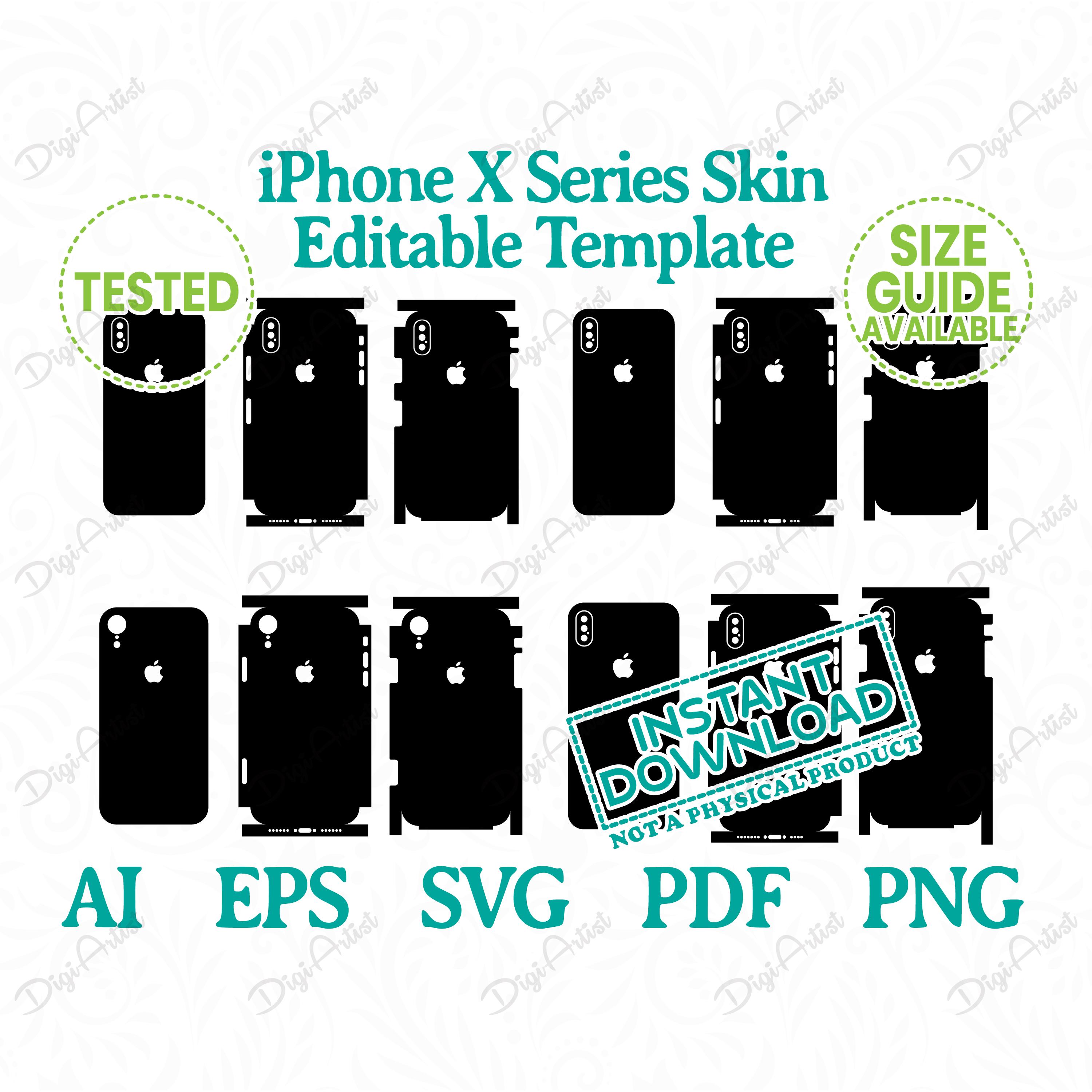 IPhone X Series Editable Template by Digiartist Store, iPhone XS Max ...